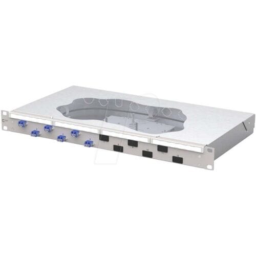 Metz Connect OpDAT fix2 Patchfeld splice 6xLC-D OS2 Patchpaneel 483 mm (19) Kabel 1 HE Grijs