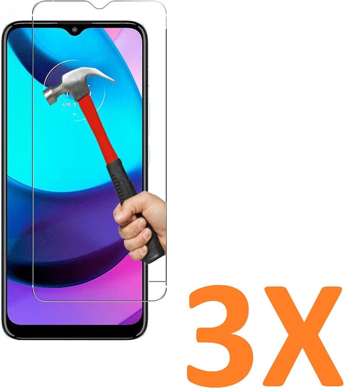 Screenprotector Glas - Tempered Glass Screen Protector Geschikt voor: Motorola Moto E20 / E30 / E40  - 3x