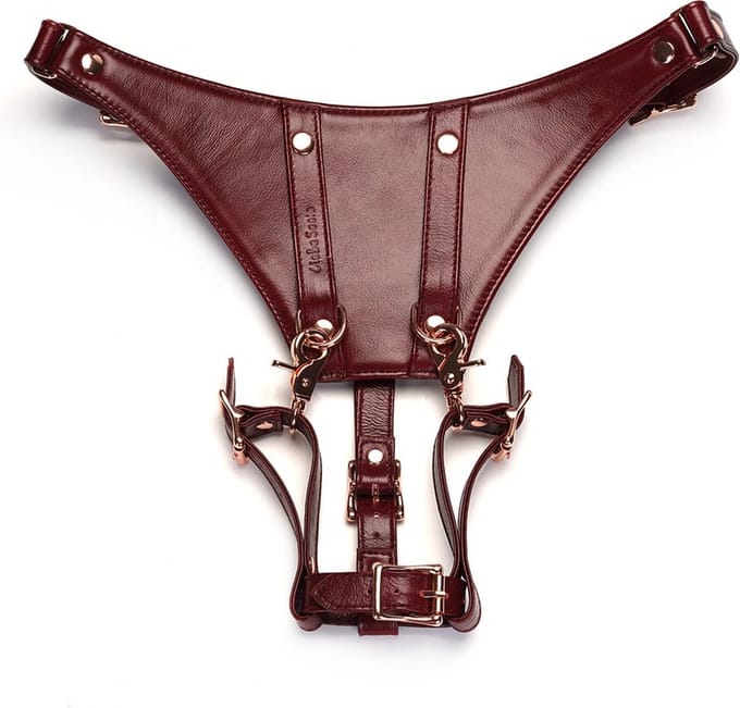 Liebe Seele - Wine Red - Forced Orgasm - Gedwongen Orgasme - Harness Belt - Harnas Riem