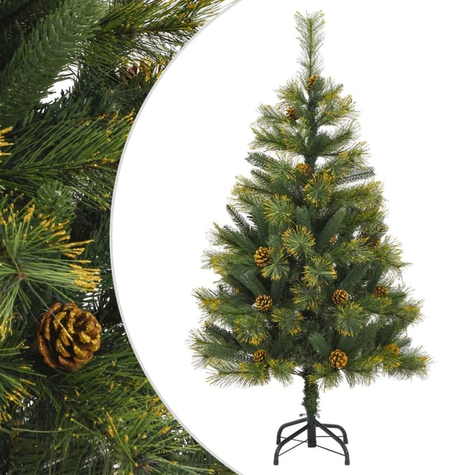 vidaXL - Kunstkerstboom - met - scharnieren - en - standaard - 150 - cm