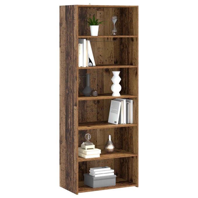 vidaXL - Dressoir - Oud - hout - 70 - x - 41 - x - 185 - cm - Bewerkt - hout