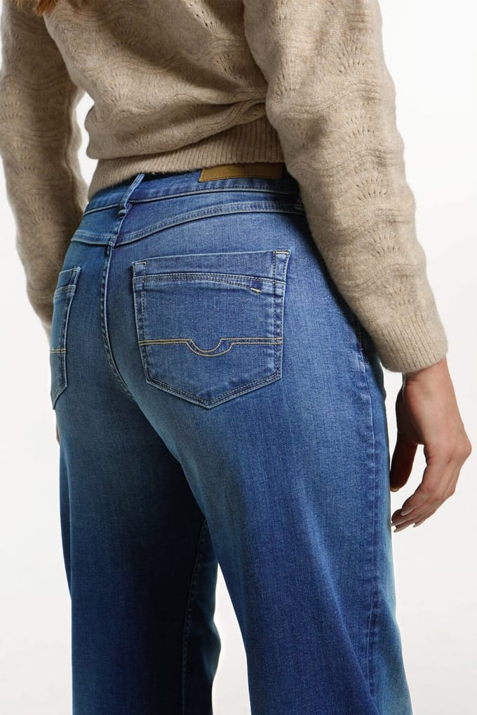 Tripper VERONAWIDE Dames Wide Fit Jeans Blauw - Maat W31 X L30