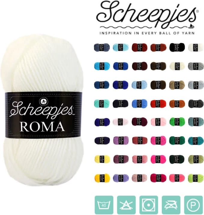 Scheepjes - Roma - 1501 Wit - set van 10 bollen x 50 gram