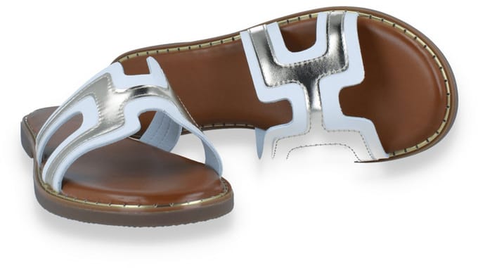 Double Heart Dames Slipper | Wit | Maat: 37