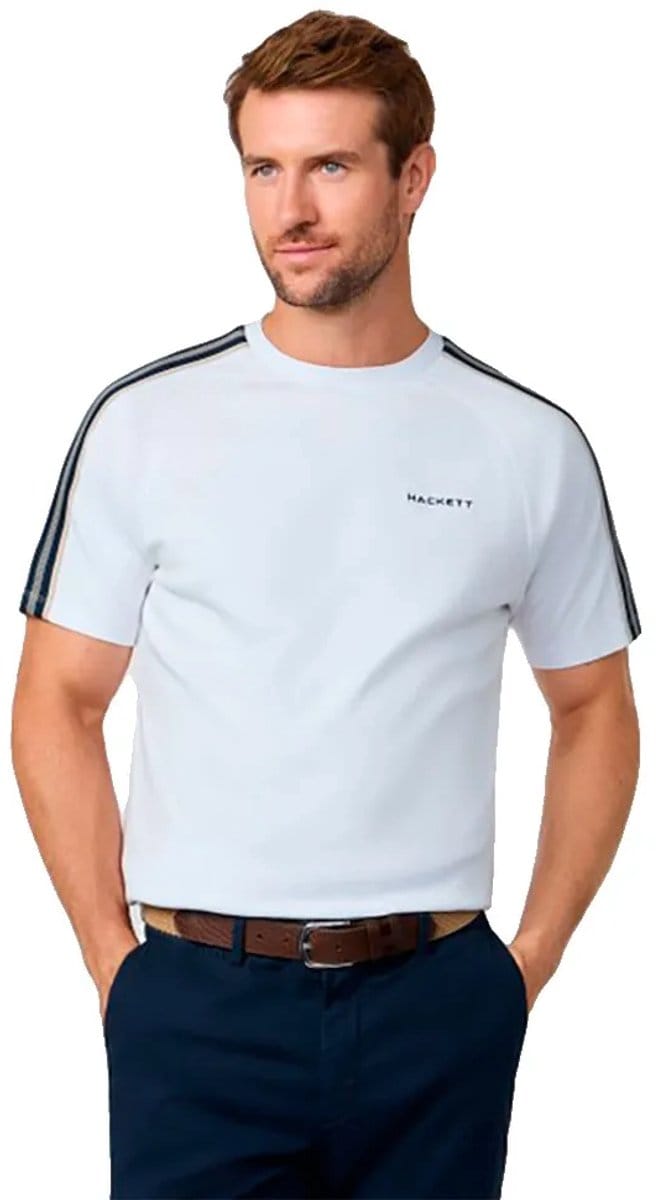 Hackett Tape T-shirt Met Korte Mouwen Wit M Man
