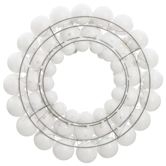 vidaXL - Kerstkrans - 45 - cm - polystyreen - wit