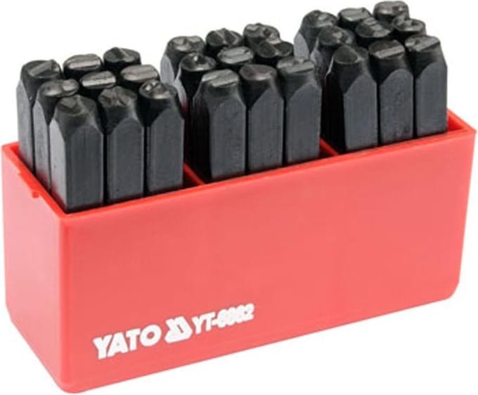 YATO Letterstempels 27 st 6 mm