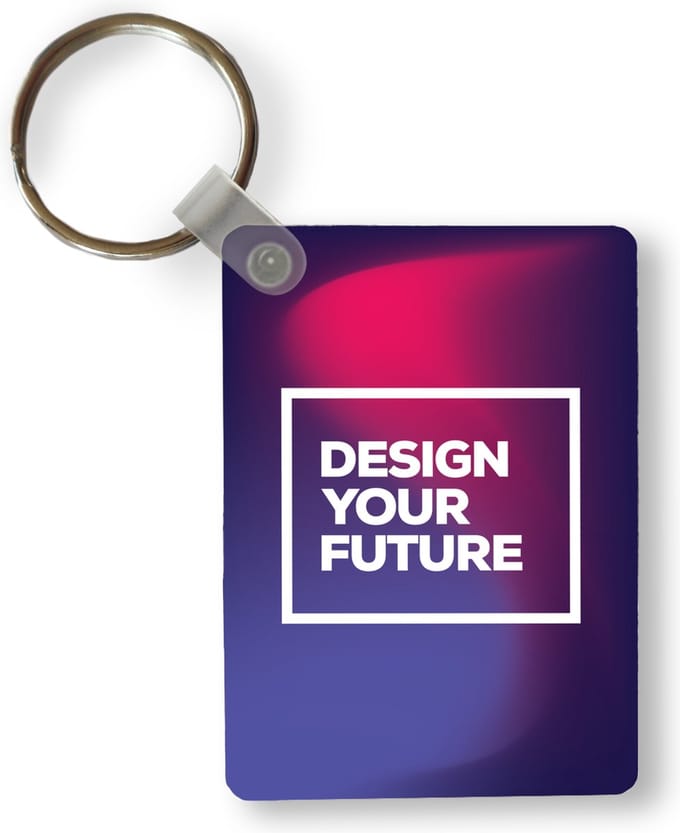 Sleutelhanger - 'Design your future' - Quotes - Spreuken - Uitdeelcadeautjes - Plastic