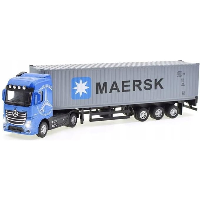 Model Vrachtwagen met Trailer Schaal 1:43 - Blauw