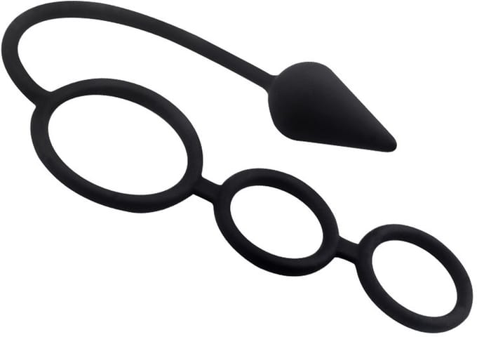 Daity cockring set 3 ringen + buttplug & prostaatmassager