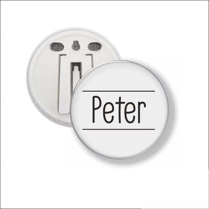 Button Met Clip 58 MM - Peter