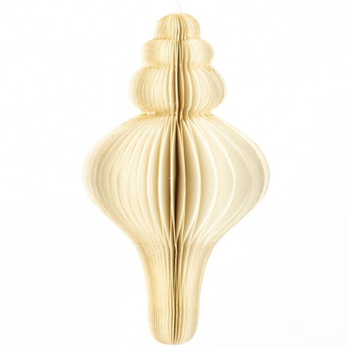 Papieren honeycomb hanger wit