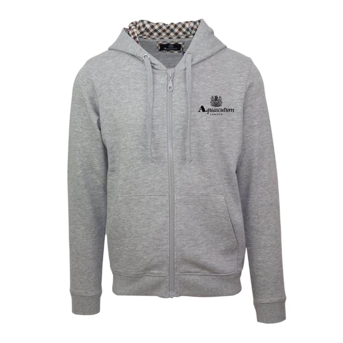 Aquascutum Heren Active Full Zip Hoodie (Grijs)