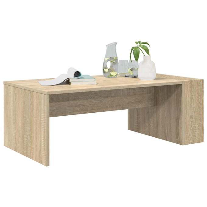 vidaXL - Salontafel - Sonoma - Eik - 95 - x - 50 - x - 34 - cm - Bewerkt - hout