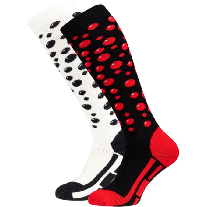 Falcon Snow 2-Pack Ski- en snowboardsokken dames Zwart 35-38
