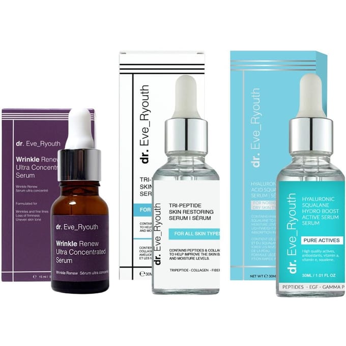 Hyaluronzuur-Squalane + Tri-Peptide + Anti-Rimpel Serum Set