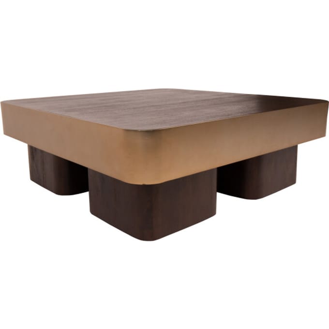 PTMD - Salontafel Warren - Bruin - 90x90x31cm
