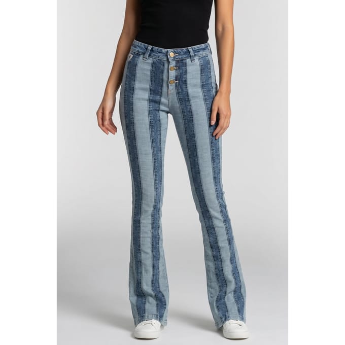 Lois Raval-pt 7190 Killer Contrast Patchwork Stone Taglia: W25 | Pantaloni Outlet | Donna