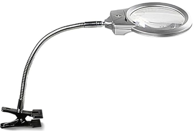Vergrootlamp met LED Licht voor Tafel, Klembare Vergrootglas voor Lezen en Handwerken