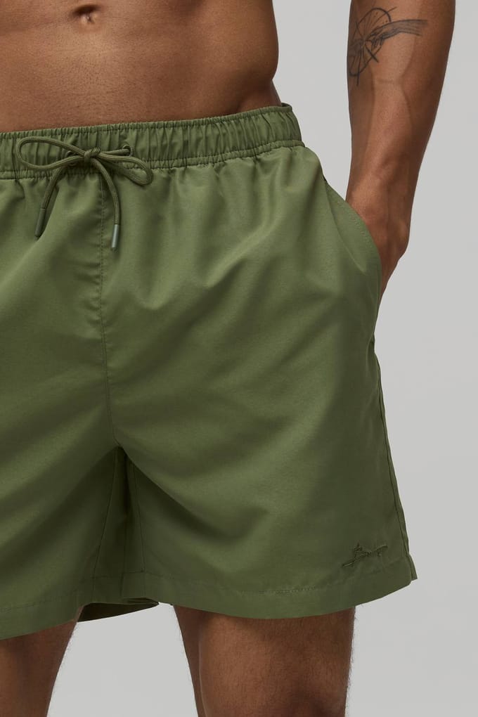 Mid Length BM Autograph Swim Short | Khaki | Size Medium