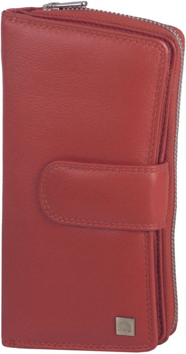 Greenburry Spongy Portemonnee Leder 18 cm - Dames - Staand formaat - red