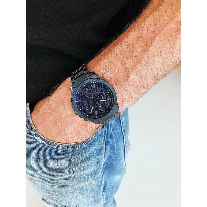 Tommy Hilfiger TH1791560 Heren Horloge  Ø 46 mm - Blauw