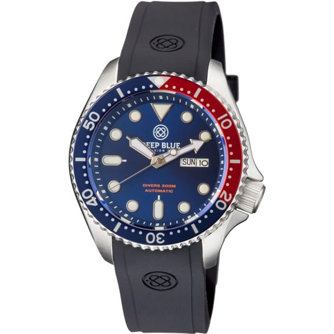 Deep Blue Watches MILPEPSBLUESIL Heren Horloge Automatic 44mm 300M