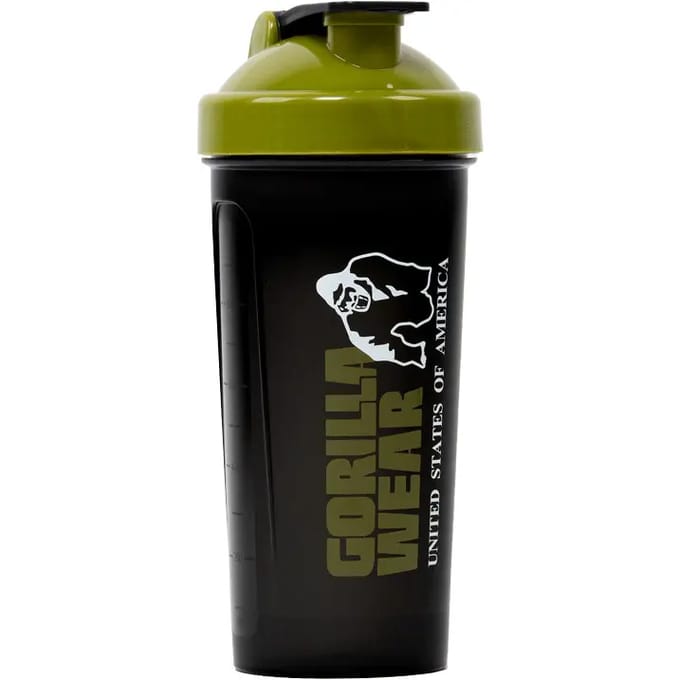 Gorilla Wear Shaker XXL - Zwart/Legergroen - 1000ml