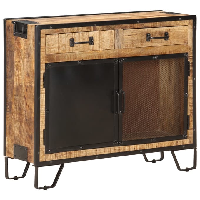 vidaXL - Dressoir - 80x31x71 - cm - massief - ruw - mangohout