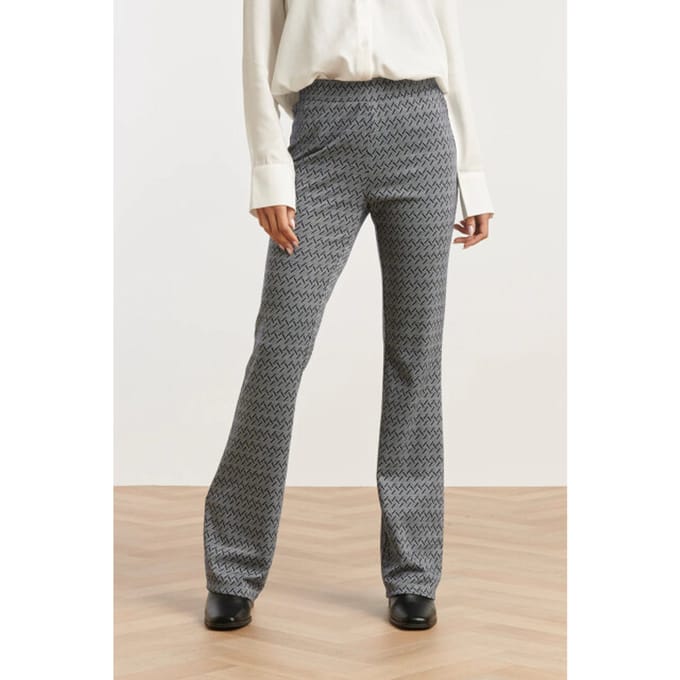 Smashed Lemon Navy en witte geometrische broek |