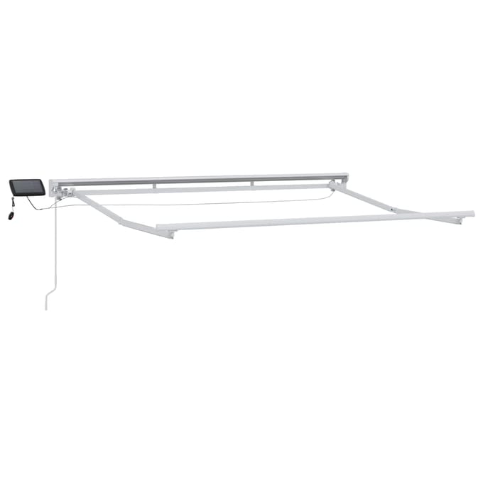 vidaXL - Manual - Awning - Frame - with - Solar - LED - 3 - x - 2 - m - Wit