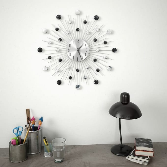 vidaXL - Wandklok - met - quartz-mechanisme - 50 - cm - modern - ontwerp