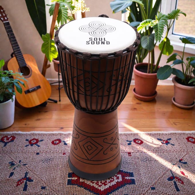 Grote professionele djembe - Soul Sound (laag) - 50 cm (22 cm diameter)