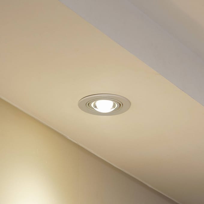 Lindby inbouwlamp Jyla, mat wit, Ø 13 cm, GX53