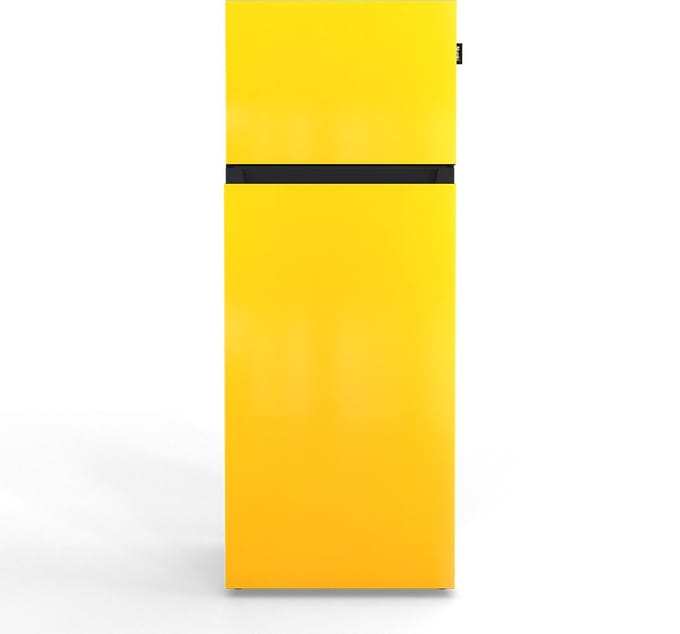 NUNKI MEDIUM-FYEL / Lucid Yellow Design Koel-vriescombinatie - 206L - E-label - Front in kleur