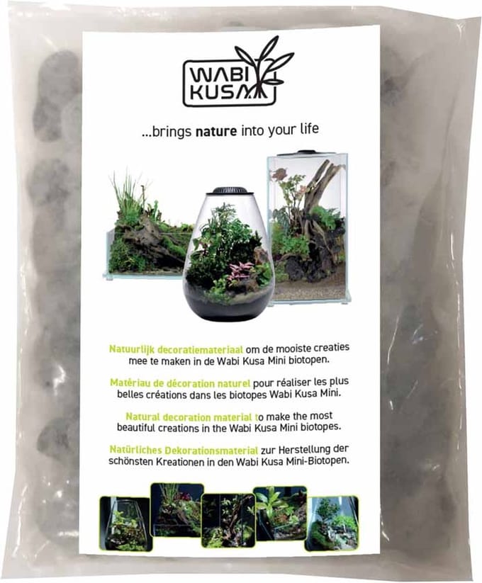 Wabi Kusa Dark Grey Pebbles - Decoratie Pebbles Stenen Grijs