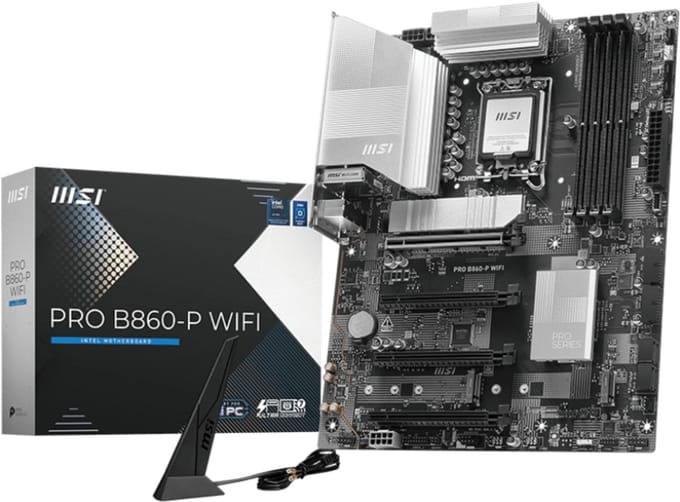 MSI PRO B860-P WIFI - motherboard - ATX - LGA1851 Socket - B860 Moederbord - Intel B860 - Intel LGA1851 - DDR5 RAM - ATX