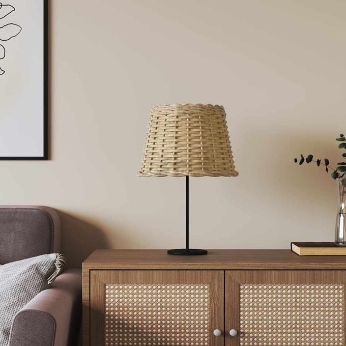 vidaXL - Lampenkap - Ø30x20 - cm - wicker - bruin