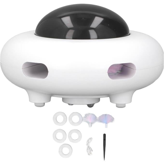 Elektrisch Katten Plagen Speelgoed Intelligente Inductie Automatisch Roterend Ronde Vorm Interactieve Kitten black