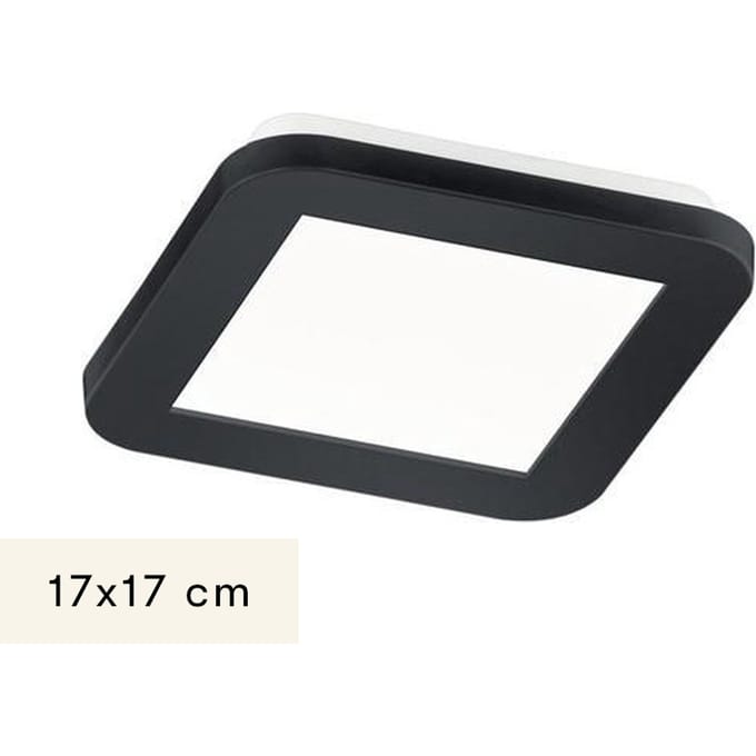 Shadora Plafondlamp 17x17 cm Ruri Mat Zwart
