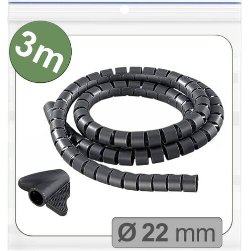 Quadrios 25CA738 25CA738 Kabelslang 22 mm (max) Zwart 3 m