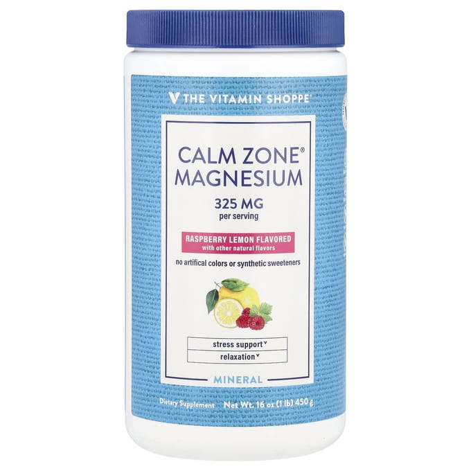 The Vitamin Shoppe, Calm Zone®, Magnesium, Framboos Citroen, 16 oz (450 gram)