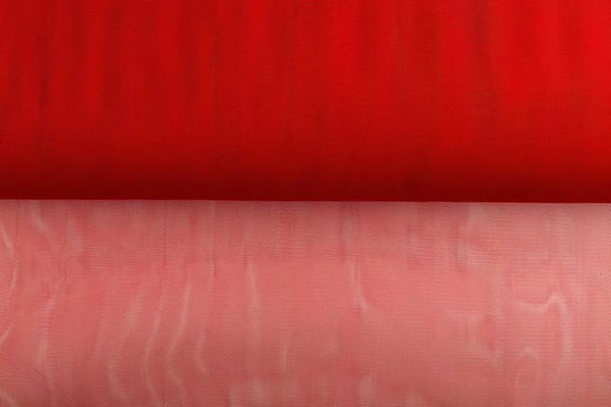 Tule stof - Rood - 40 meter