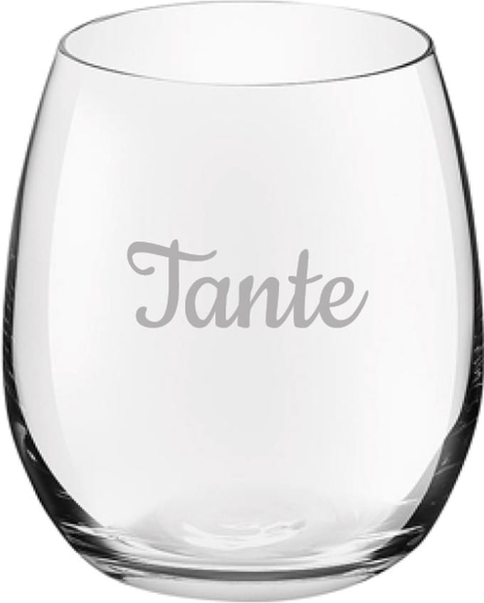 Gegraveerde Drinkglas 39cl Tante