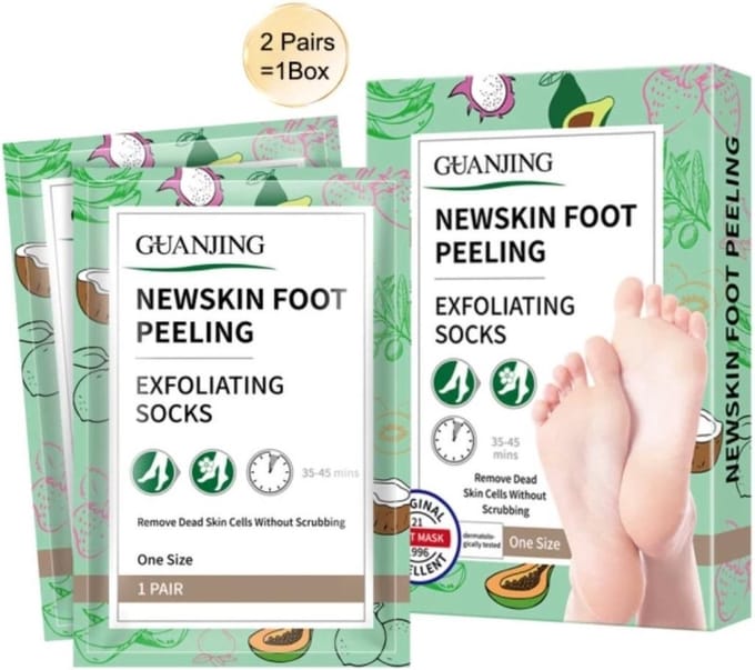 2 paar (4 stuks) Foot Peeling Exfoliating Socks | Eeltsokken | Eelt Verwijderaar | Voetenmasker