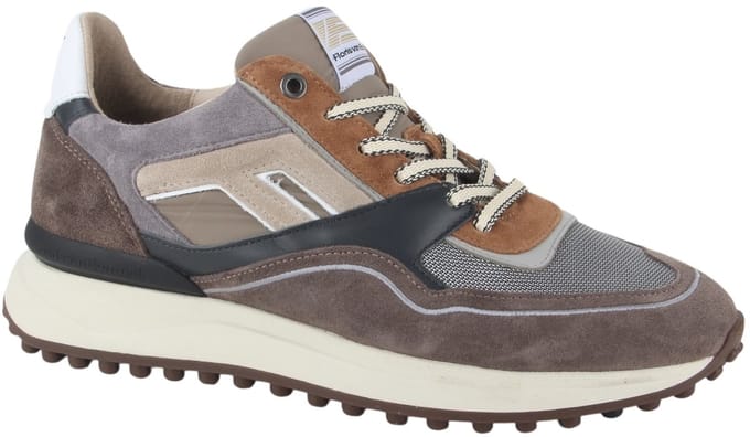 Floris Van Bommel Sfm-10139 Noppi Sneakers - Suède - Heren - Taupe - Maat 41⅓