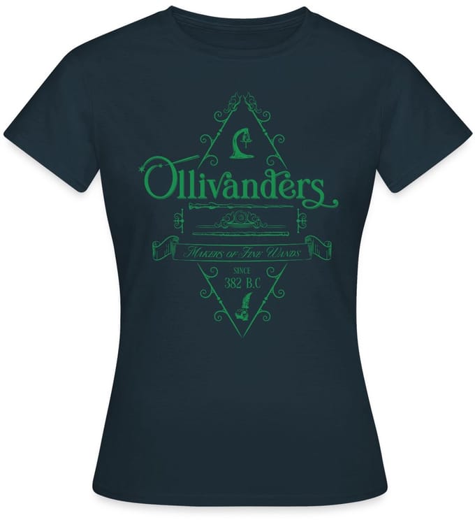 Harry Potter Olivanders Winkel Groen Logo T-Shirt Dames
