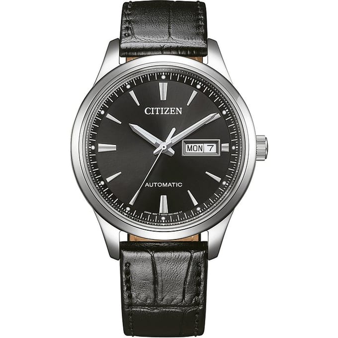 Citizen NY4058-01EC Horloge - Leer - Zwart - Ø 40 mm