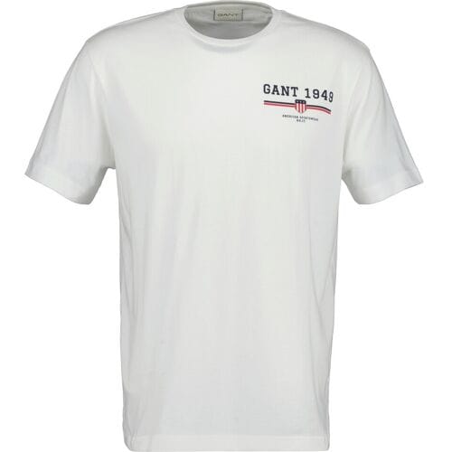 Gant T-Shirt Graphic Crew Neck Short Sleeve Eggshell / male