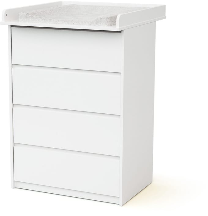 WEBABY - Hooten baby ladekast met 4 lades en commode 70 cm UNO - Wit